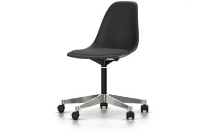 Eames Plastic Side Chair PSCC Chaise pivotante avec coussin de siège Vitra
